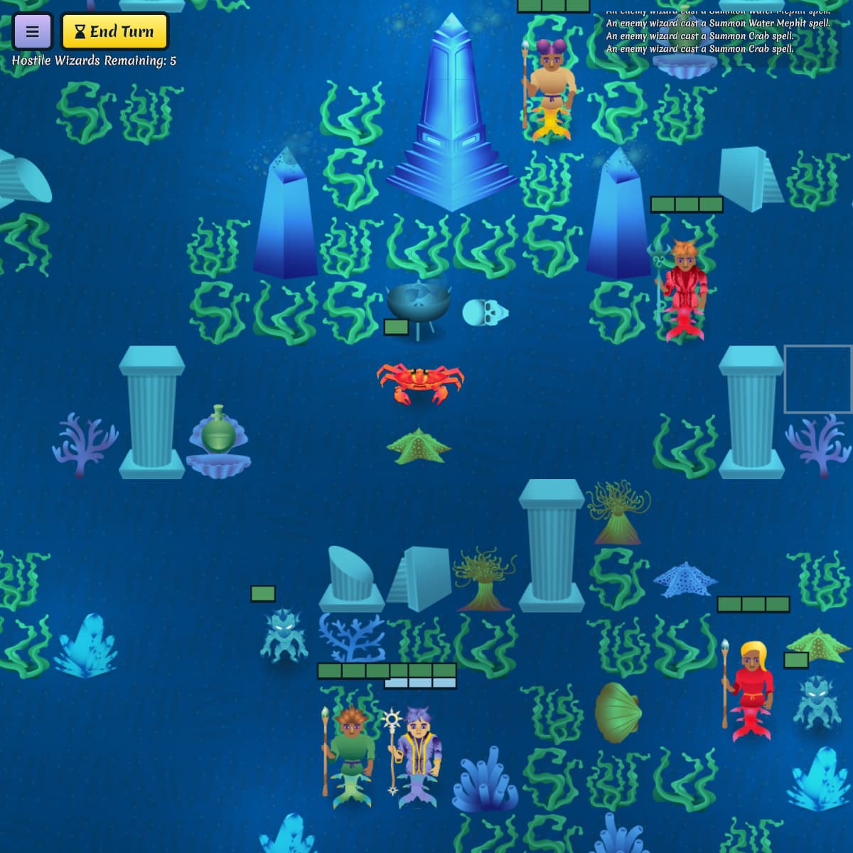 Screenshot from the game Mage Guild: Atlantis Level